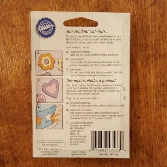 Wilton Star Fondant Cut Out 3-Piece Set - Picture 2 of 3